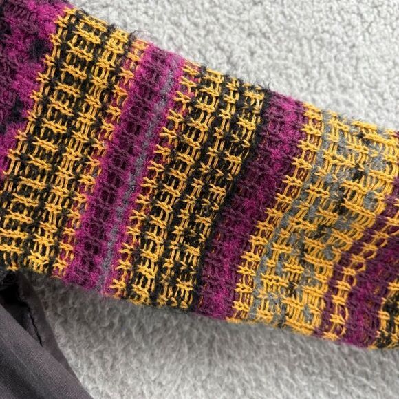 Free People We The Free Boho button down Shirt Mixed Media Sweater Sleeves Small - Picture 6 of 13